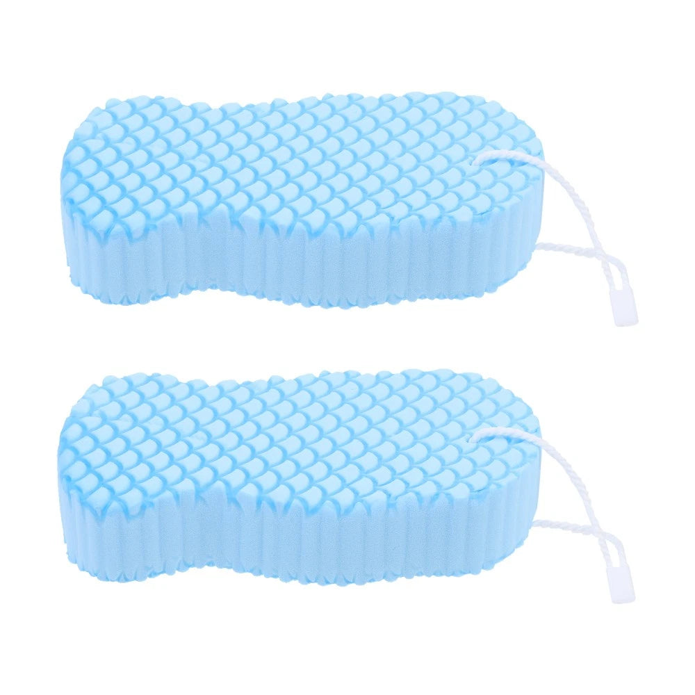 2 Pcs Baby Bath Sponge Man Back Scrub Brush Exfoliant for Shower Bathing