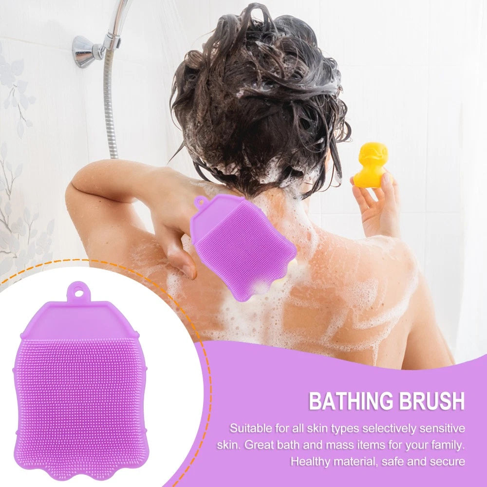 Silicone Hair Shampoo Child Baby Bath Brush Shower with Dispenser