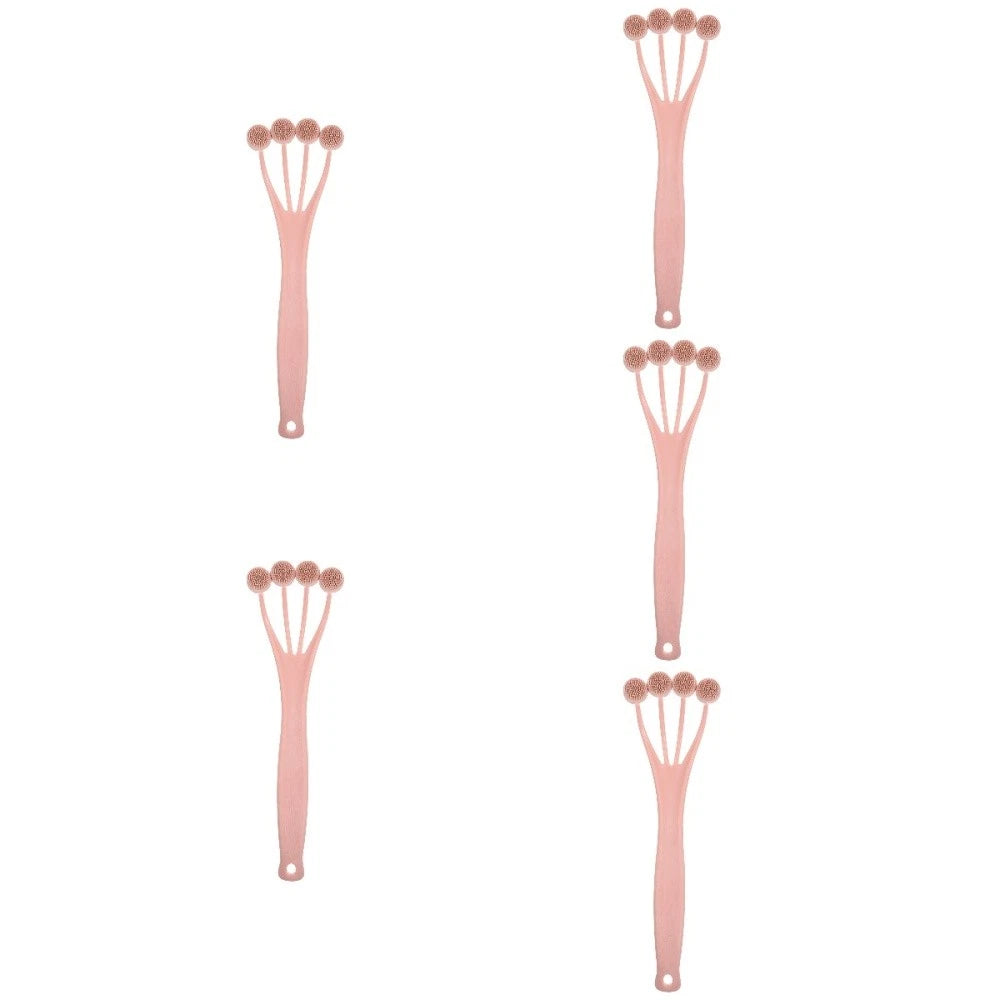 5 PCS Exfoliating Bath Brush Body Scrubber for Shower Long Handle
