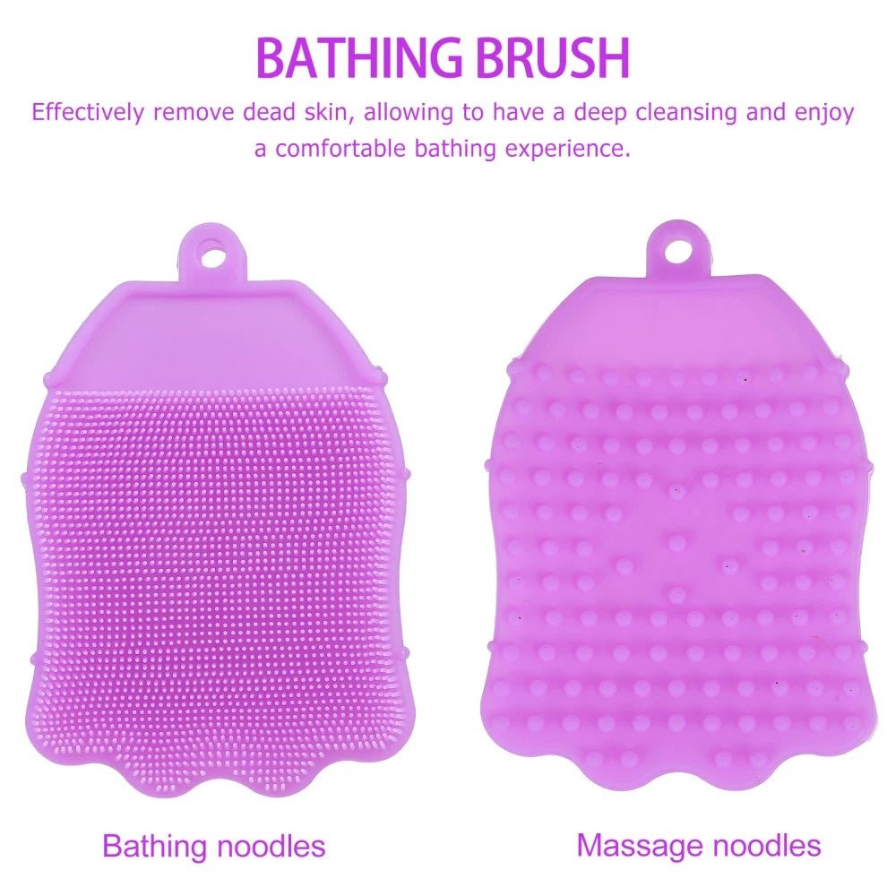 Silicone Hair Shampoo Child Baby Bath Brush Shower with Dispenser