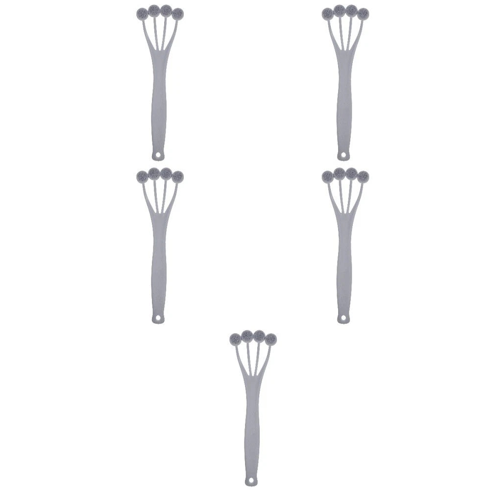 5 Pack Exfoliating Bath Brush Body Scrubber for Shower Tool Back