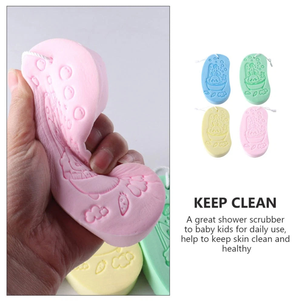 4 Pcs Bath Sponge Child Shower Loofah Sponges for Children Soft Baby Brush