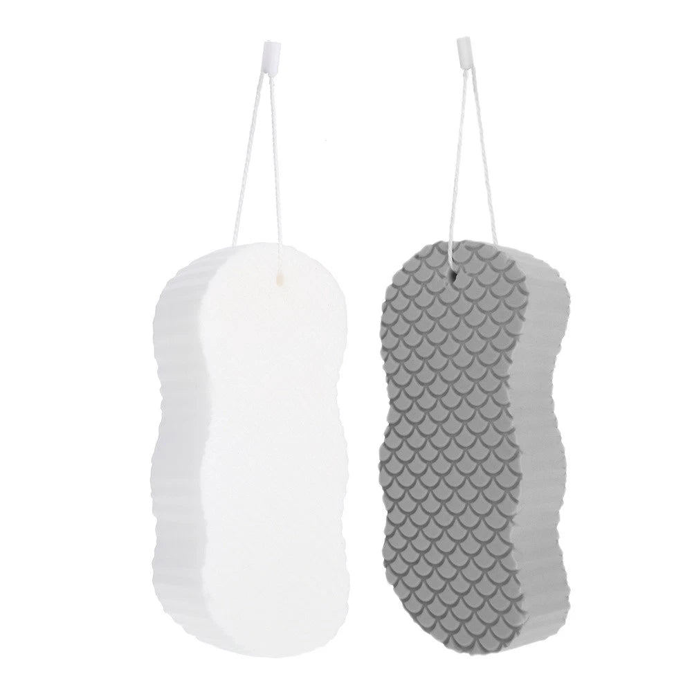 Set of 2 Baby Bath Sponge Newborn Body Scrubber Towel Shower Brush for