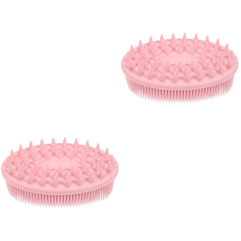 2 PCS Silicone Bath Brush Baby Child Shower Scrubber Shampoo for