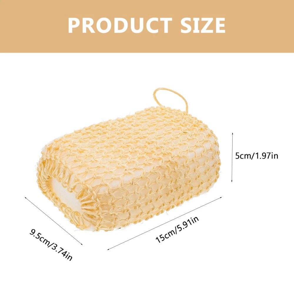 2 Pcs Silk Bath Towel Sisal Brush Body Exfoliator Exfoliating Scrubber Sponges