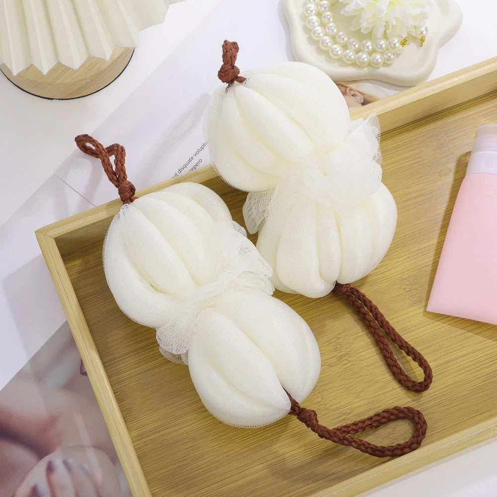 2 Pcs Bath Ball Loofah Exfoliating Sponge Brush Scrubber Body
