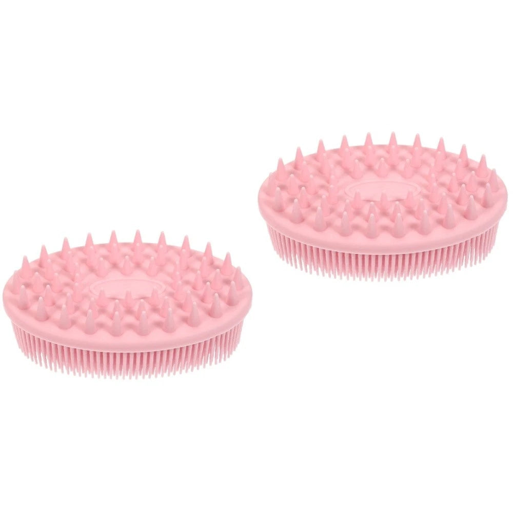 2 PCS Silicone Bath Brush Baby Child Shower Scrubber Shampoo for