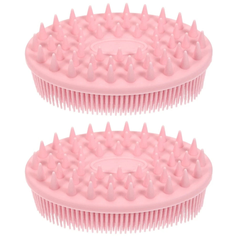2 PCS Silicone Bath Brush Baby Child Shower Scrubber Shampoo for
