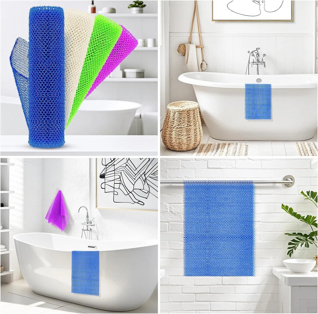 4 Pieces African Net Sponge for Deep Exfoliation – African Net Sponge Authent...