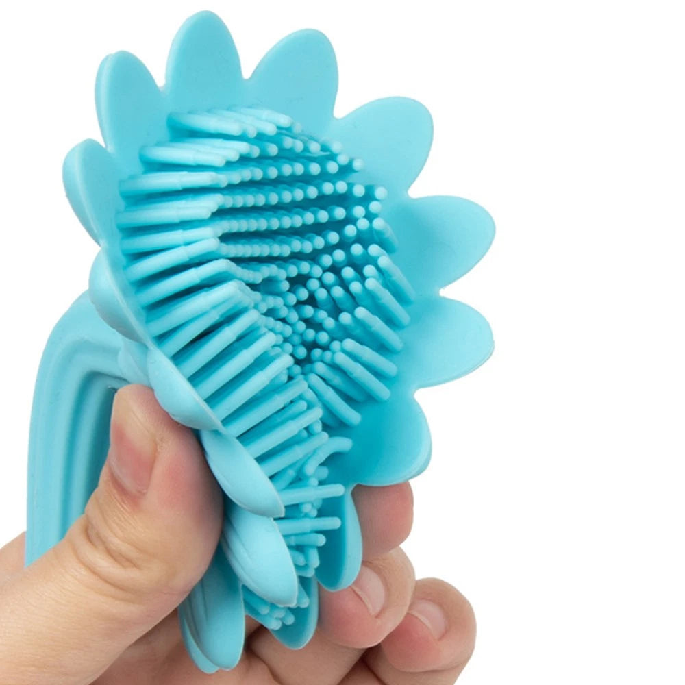 3pcs Shampoo Brush Bath Brush Portable Bath Brush Back Rub Silicone