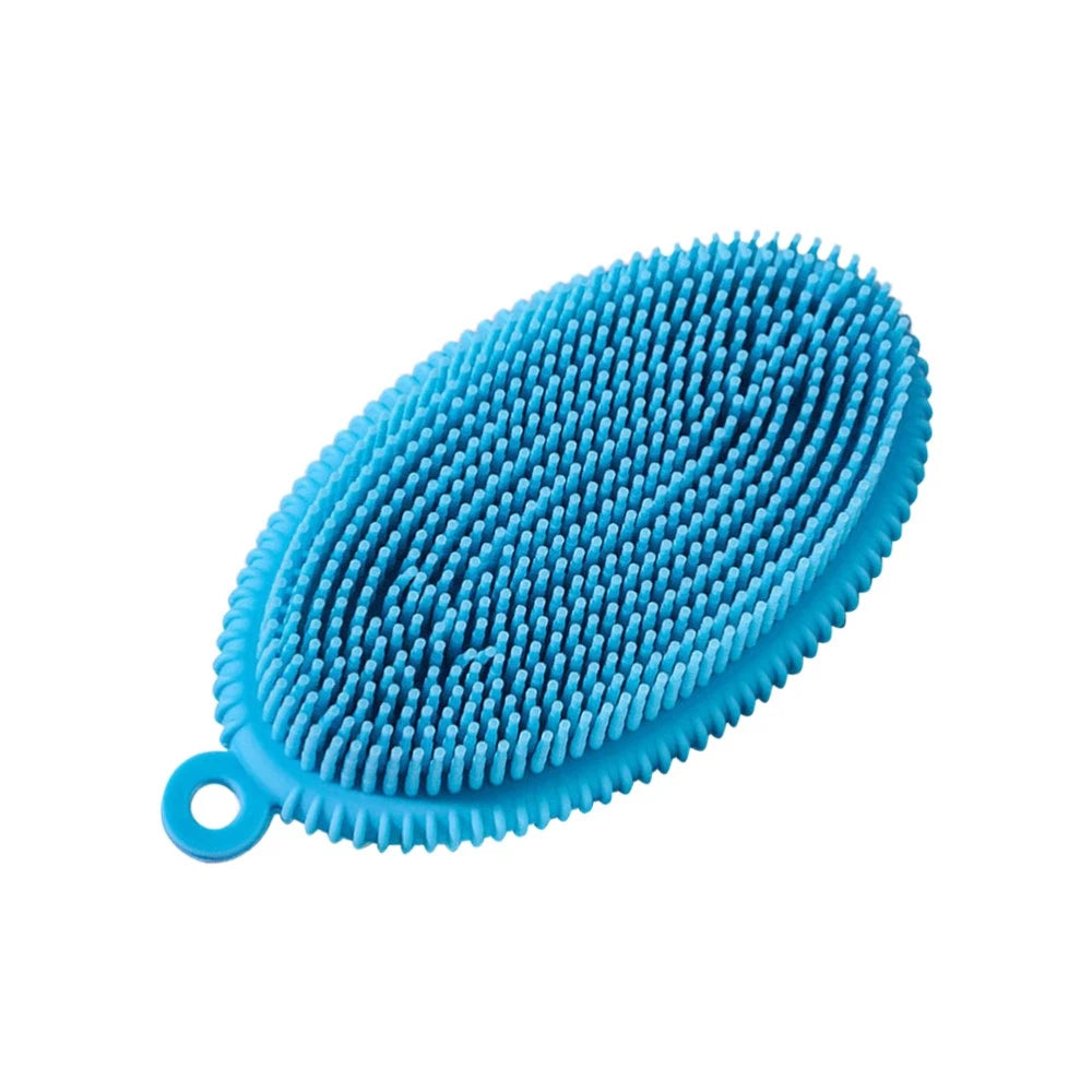 Bath Child Body Exfoliator Hand Held Silicone Scrubber