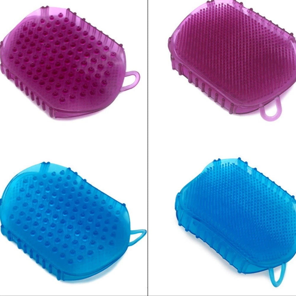 Couple Bath Anti Cellulite Body Massager Silicon Brush Glove Scrub Shower 3Color