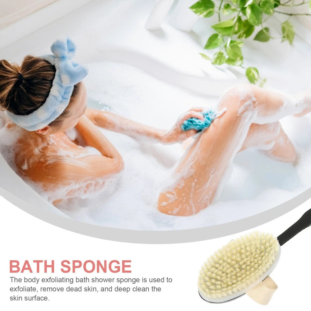 Bend Handle Bath Brush Back Exfoliator Long Handled Shower for Body