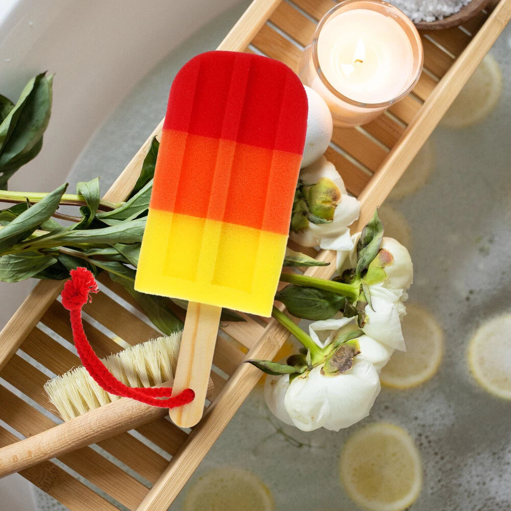 Shower Sponge Bathing Exfoliating Sponge Ice Cream Shaped Exfoliating Scrubber