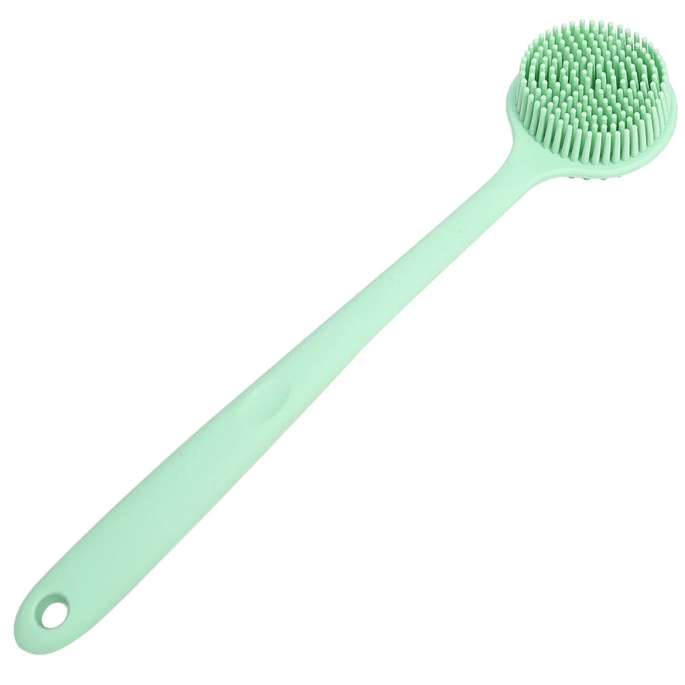 Silicone Bath Brush With Handle Multifunctional Double-sided Skin Scrubber