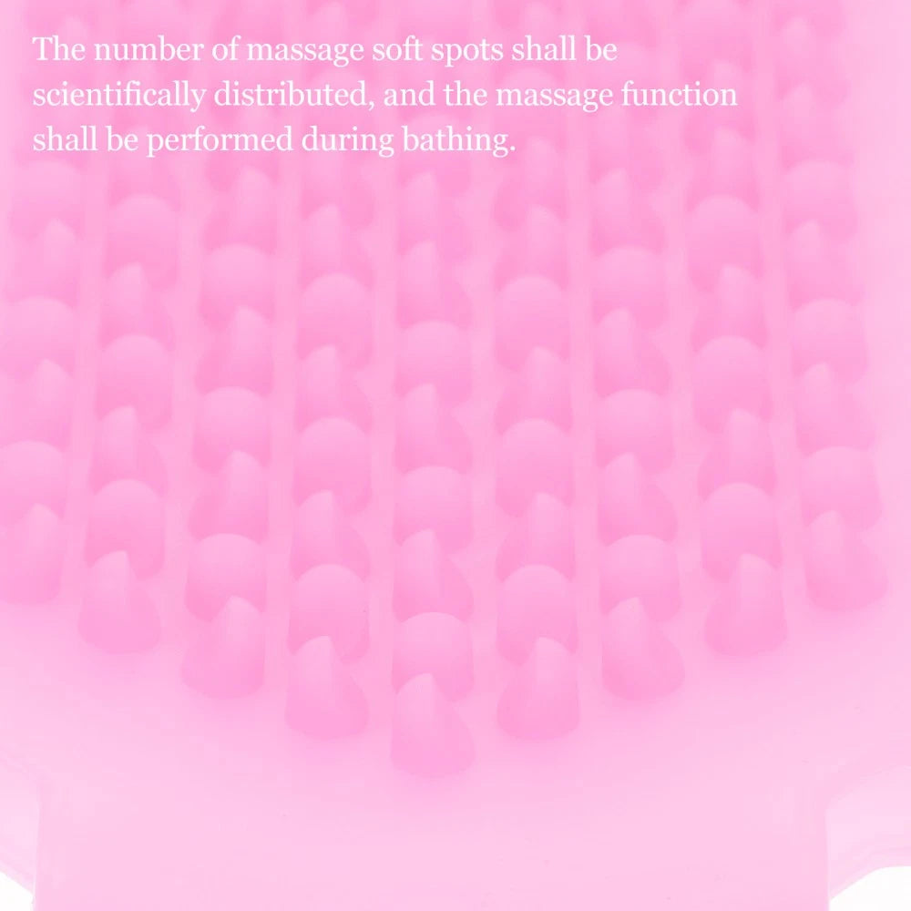 2 Pcs Silicone Massage Brush Exfoliating Mitt Body Rubber for Shower