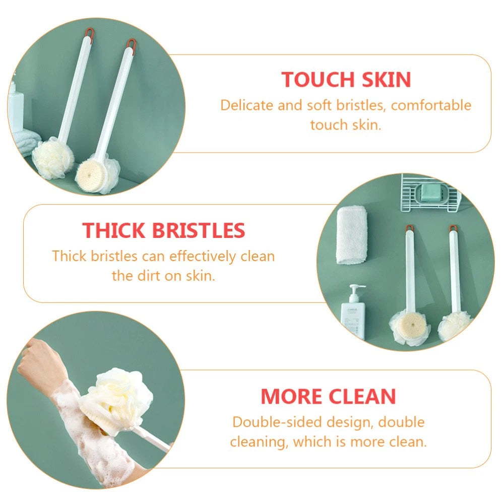 Long Handle Mud Brush Practical Massage Multipurpose Bath Back Scrubber