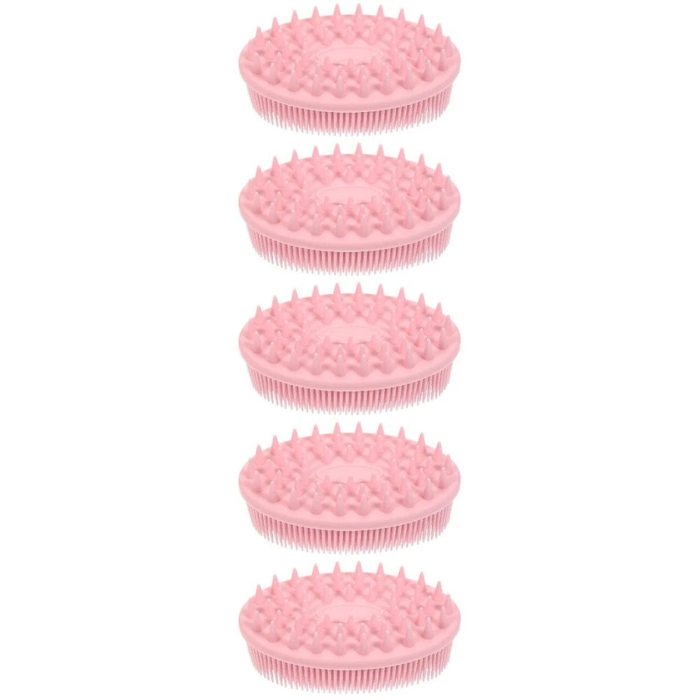 5 Count Silicone Bath Brush Man Child Baby Shampoo Brushes for Shower