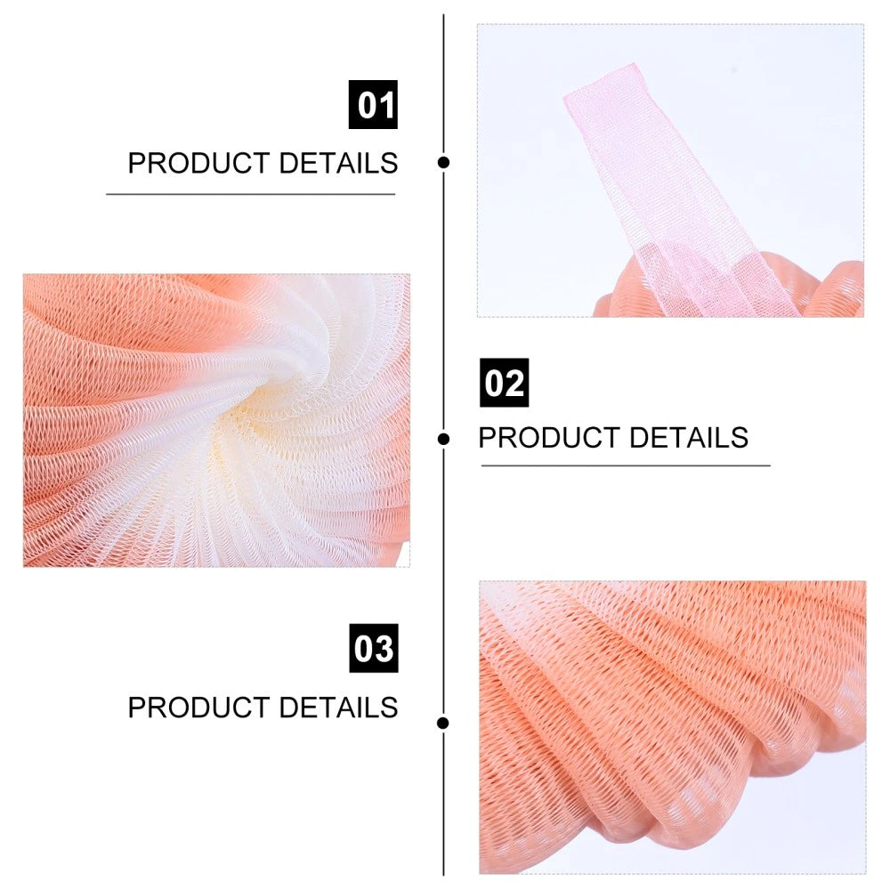 2Pcs Bath Sponge Body Scrubber Pouf Shower Ball Brush for Women and Men