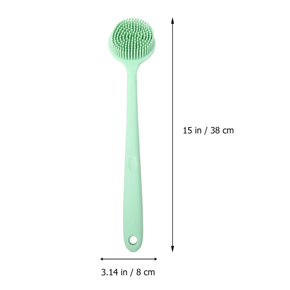 Bath Brush Exfoliating Back Scrubber with Handles for Silicone Shower