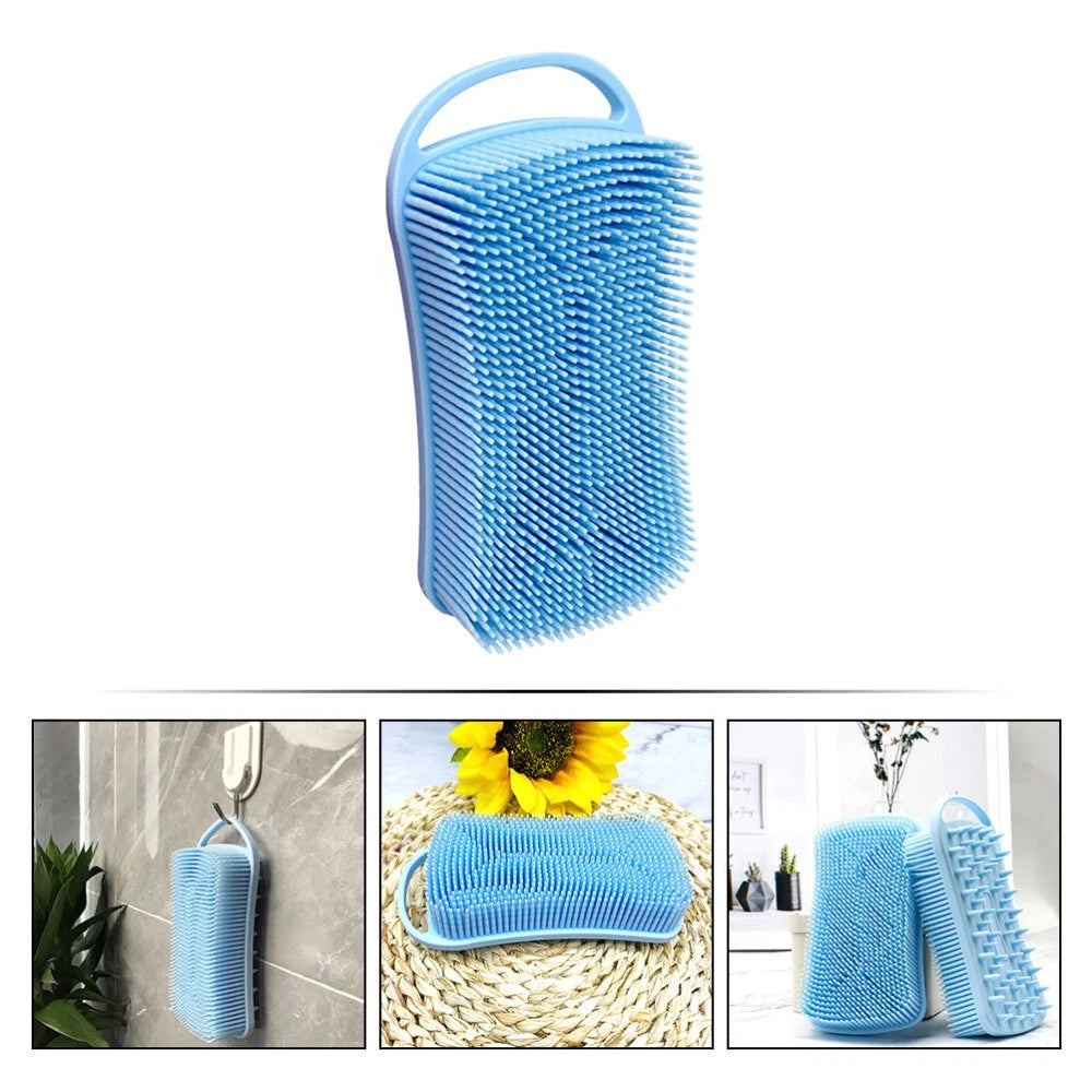 2 PCS Silicone Bath Brush Man Shower Scrubber for Nourishing Body