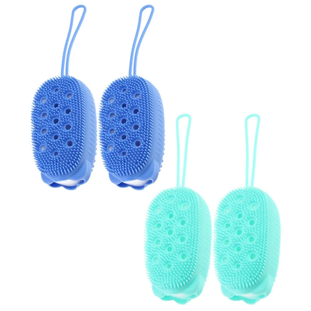 4 Pcs Scrub Brush Shower Scrubber for Body Baby Child Bath Scrubbing