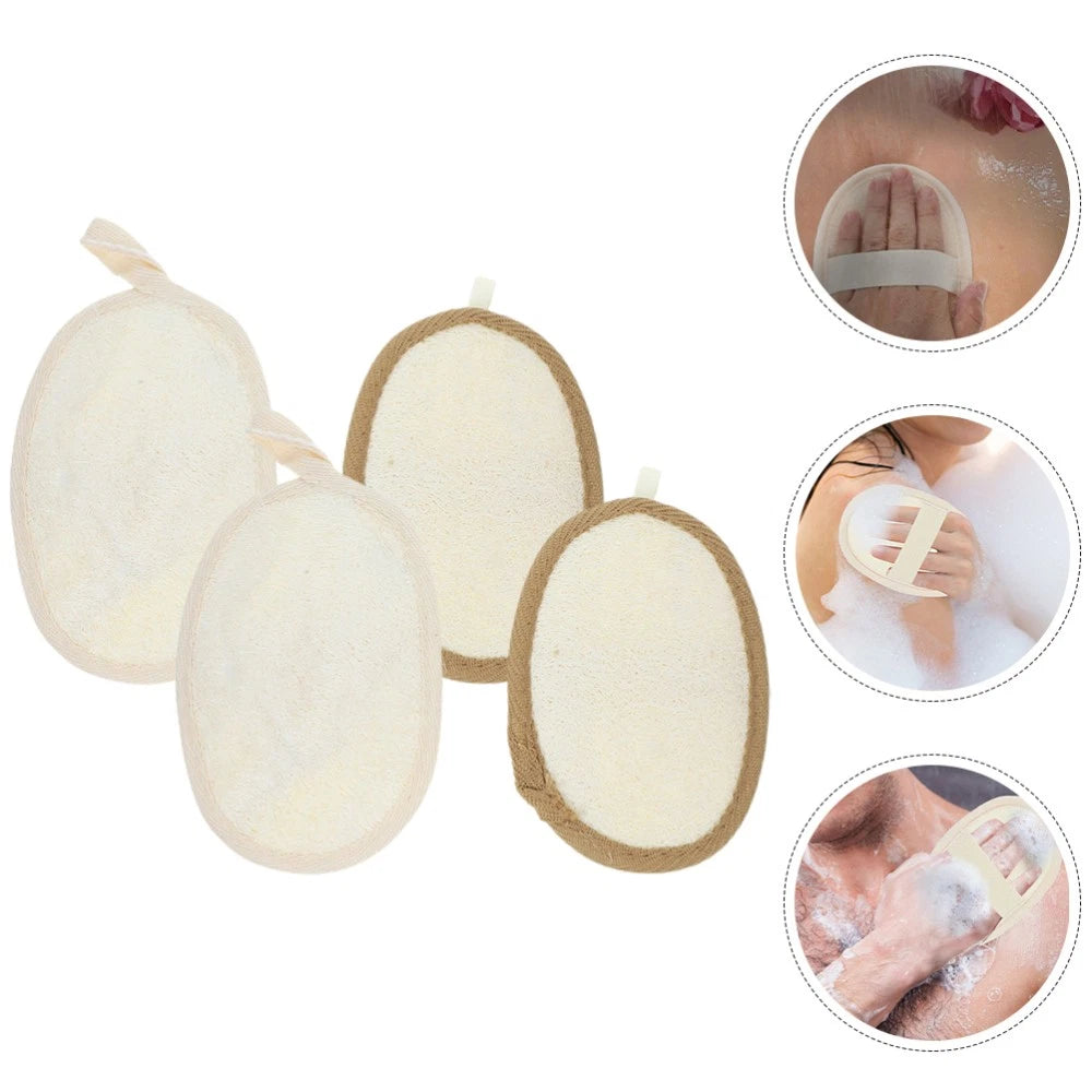 4 Pcs Exfoliating Loofah Scrubbing Pads Multi-functional Sponge Brush Scrubber