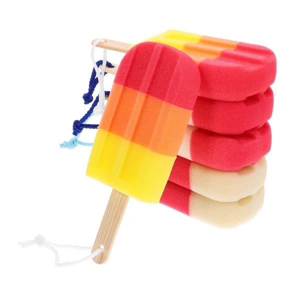 6Pcs Ice Cream Shaped Shower Body Sponge Scrubber Brush Exfoliating Body Washer