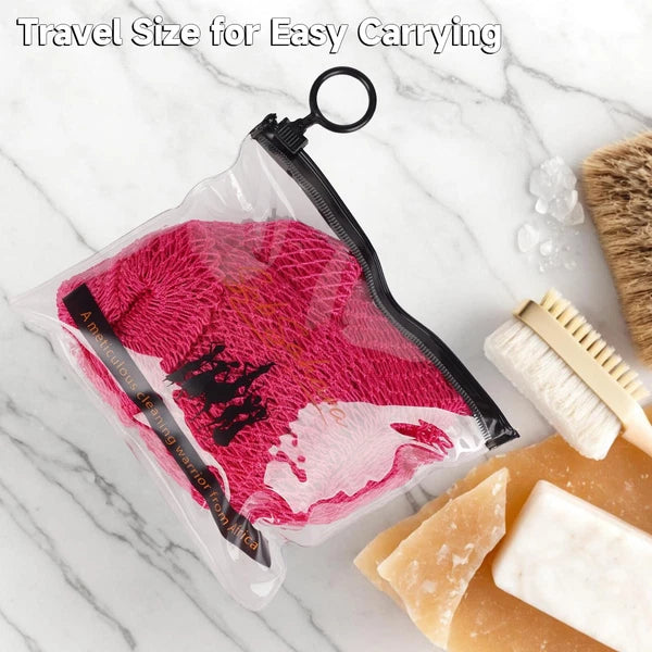 SubSahara Authentic African Net Sponge - 2 Pieces Exfoliating Scrubber for All