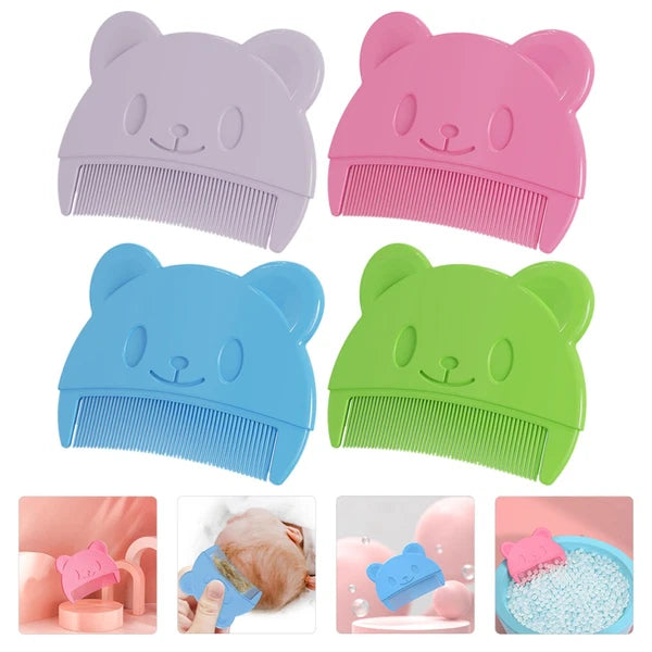 4 Pcs Baby Comb Men and Women Bath Brush for Newborns Brushes Cradle Cap