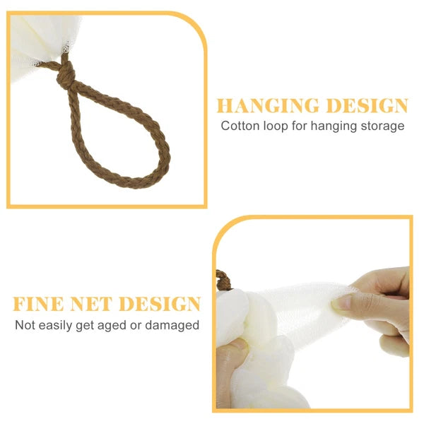 2 Pcs Bath Ball Loofah Exfoliating Sponge Brush Scrubber Body