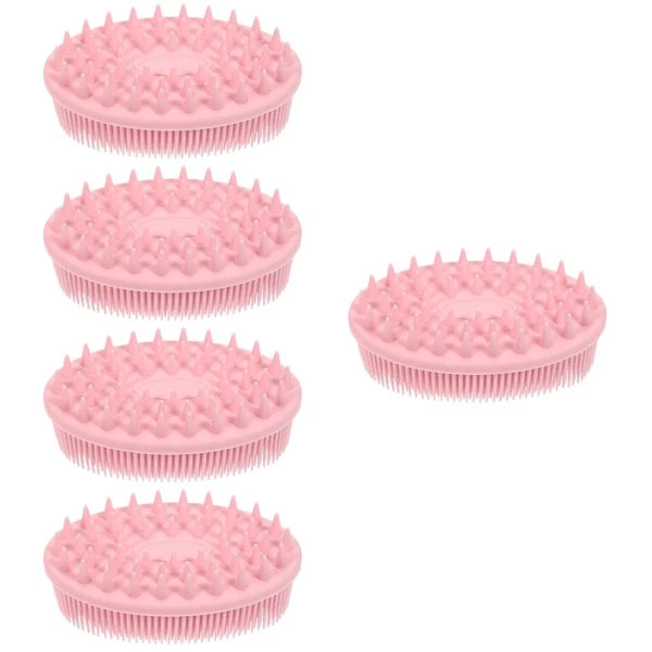 5 Count Silicone Bath Brush Man Child Baby Shampoo Brushes for Shower