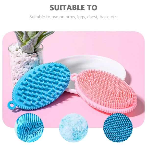 Bath Child Body Exfoliator Hand Held Silicone Scrubber