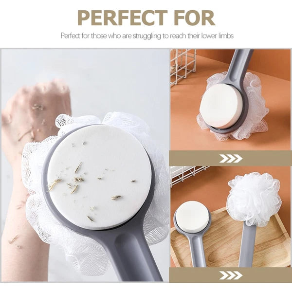 Bath Ball Brush Child Shower Back Exfoliating Scrubber with Handles