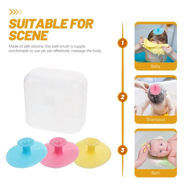 Baby Bath Brush Gentle Cleanser Cleansing Silicone Scrubbers Shower