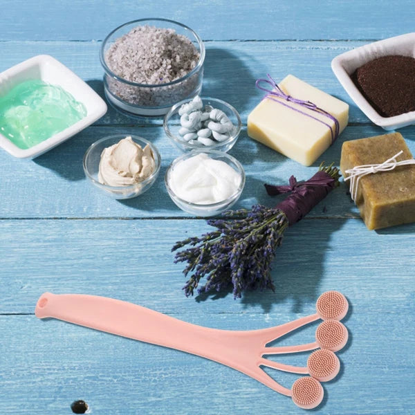 2 Pack Exfoliating Bath Brush Shower Back Scrubber Tool with Long Handle