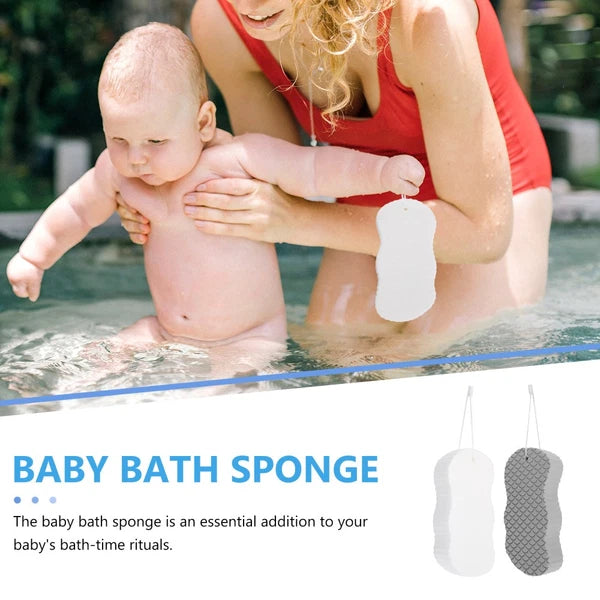 Set of 2 Baby Bath Sponge Newborn Body Scrubber Towel Shower Brush for