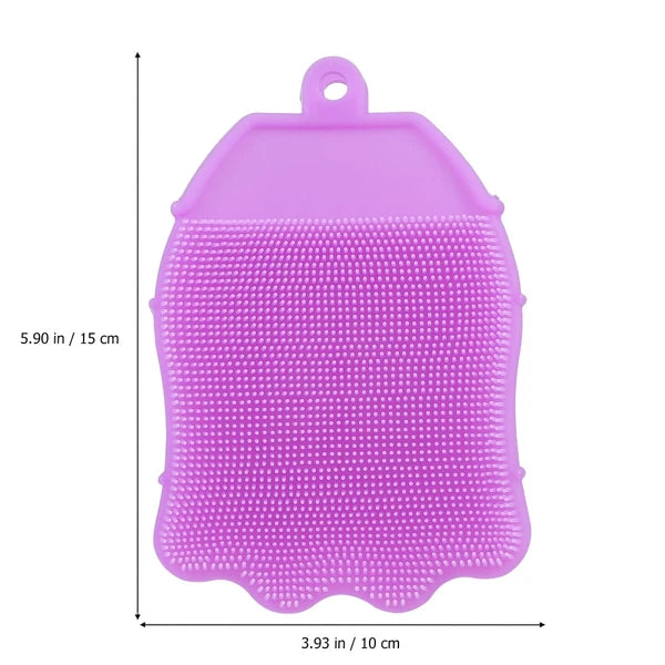 Silicone Hair Shampoo Child Baby Bath Brush Shower with Dispenser