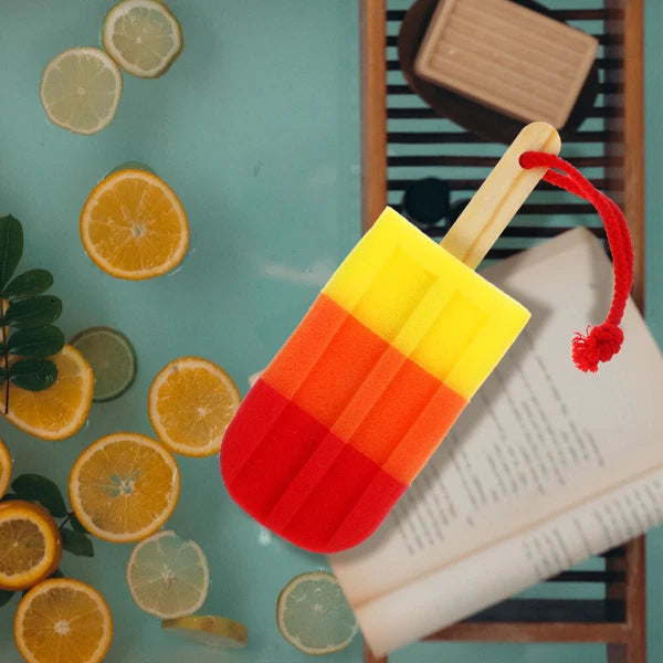 Shower Sponge Bathing Exfoliating Sponge Ice Cream Shaped Exfoliating Scrubber