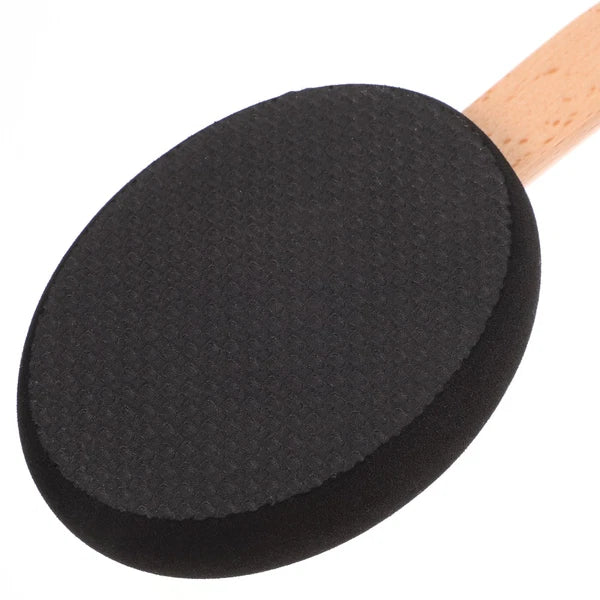 Wooden Handle EVA Bath Brush Scrubber for Shower Cream Applicator
