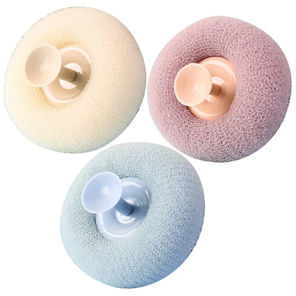 3 Pcs Bath Brush Scrubbers Shower Exfoliator Womens Accessories