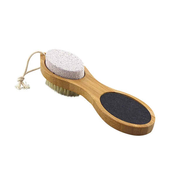 4 in Scrubbing Stone for Feet Foot Massage Brush Wash Natural
