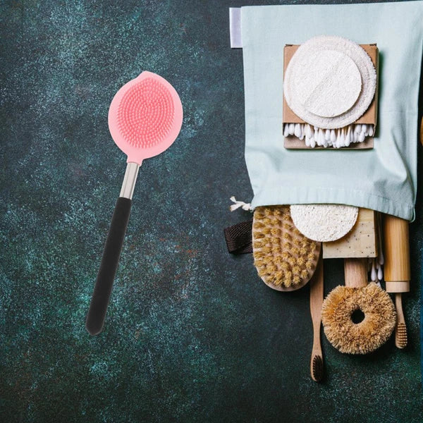 Silicone Bath Brush Man Body Scrubbers Back Exfoliating Tool for