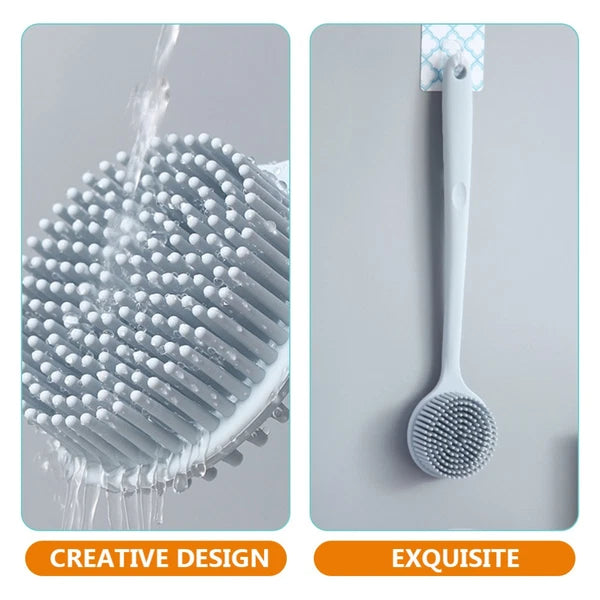 Bath Brush Man Silicon Body Scrubber Exfoliating Back for Shower