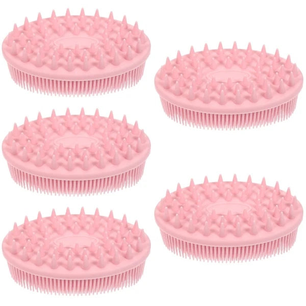 5 Count Silicone Bath Brush Man Child Baby Shampoo Brushes for Shower