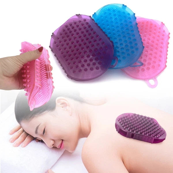 Couple Bath Anti Cellulite Body Massager Silicon Brush Glove Scrub Shower 3Color