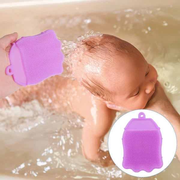Silicone Hair Shampoo Child Baby Bath Brush Shower with Dispenser
