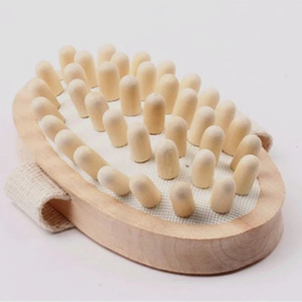 Massager Bath Brush Wood Color Tool Multi-functional Exfoliating Wooden
