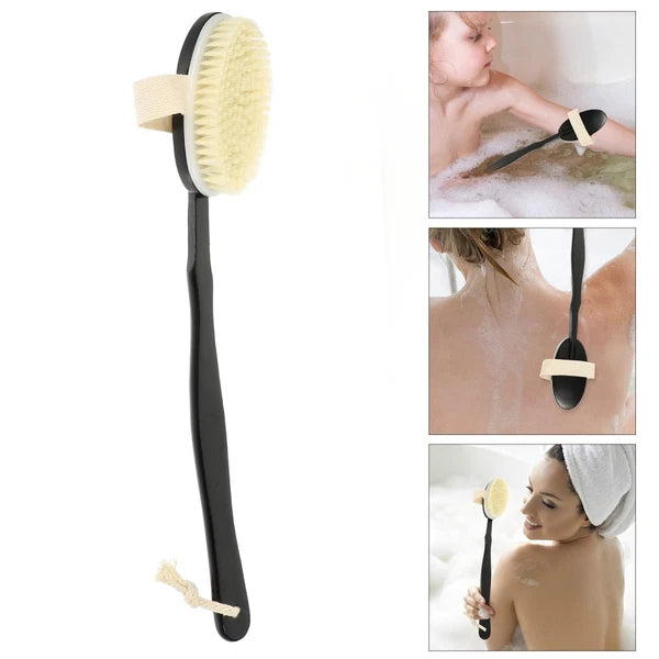 Bend Handle Bath Brush Back Exfoliator Long Handled Shower for Body