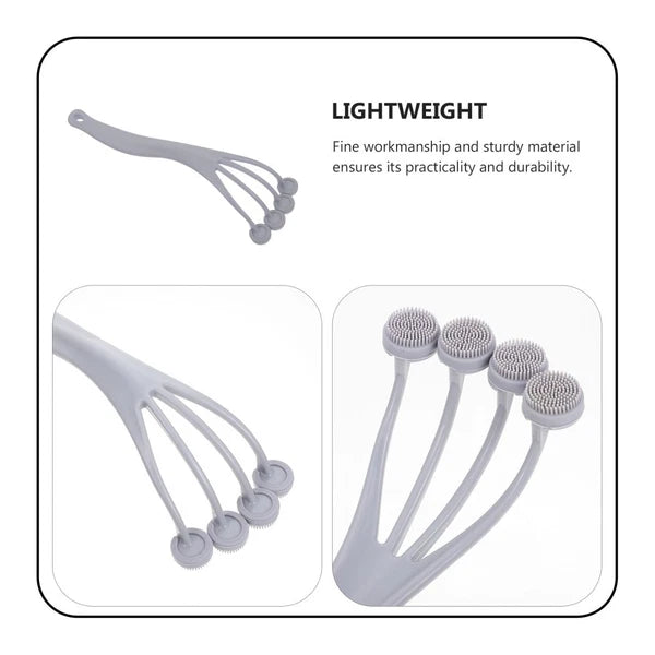 2 Count Exfoliating Bath Brush Shower Back Scrubbing with Handle